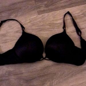 Victoria’s secret bombshell plunge black bra.
